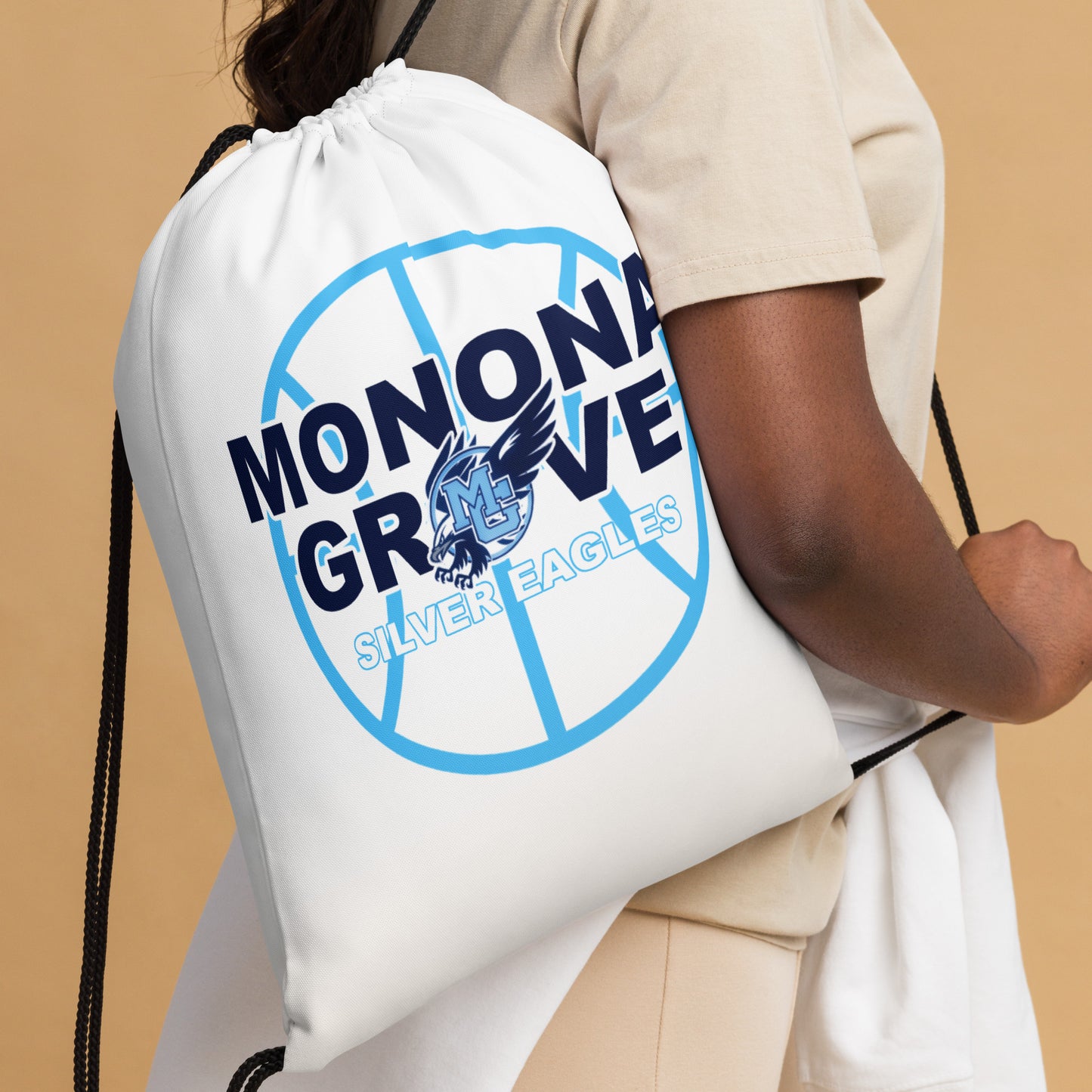 Monona Grove Basketball Drawstring Bag