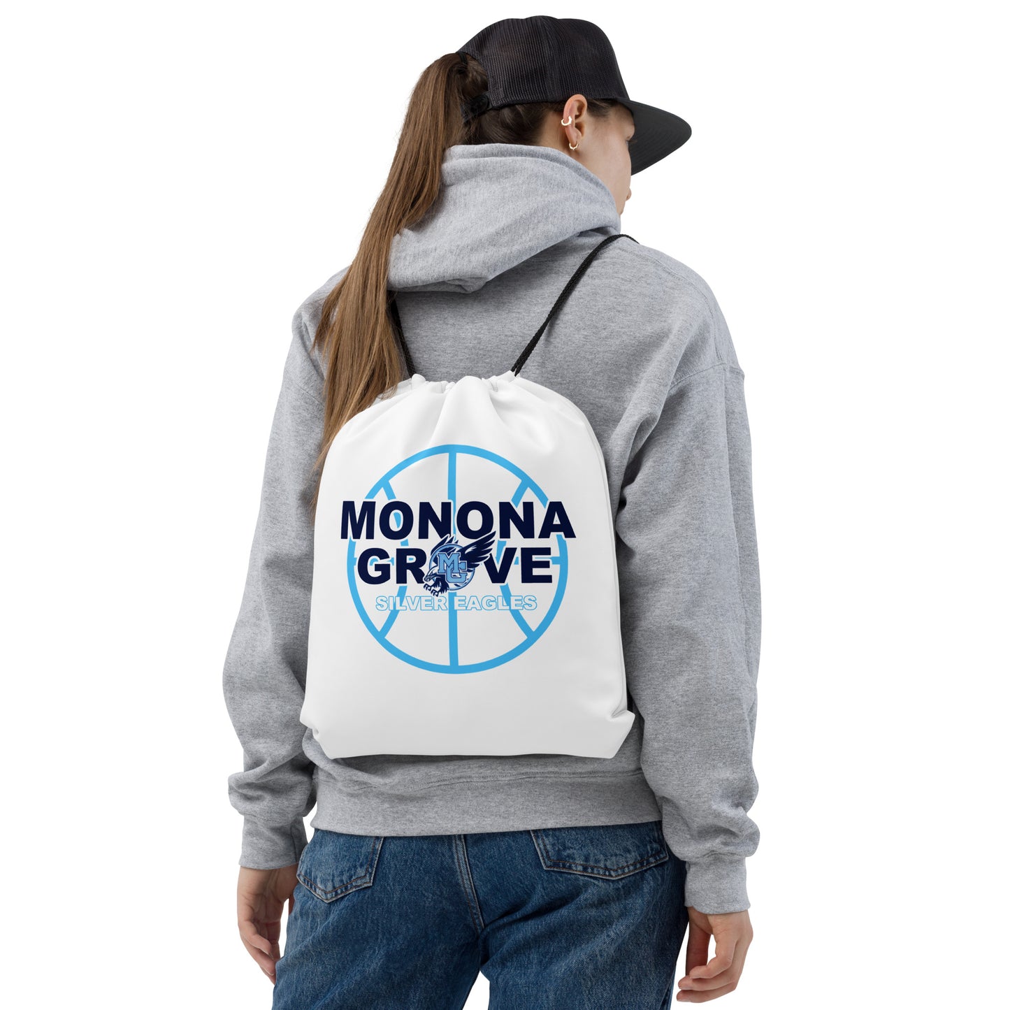 Monona Grove Basketball Drawstring Bag
