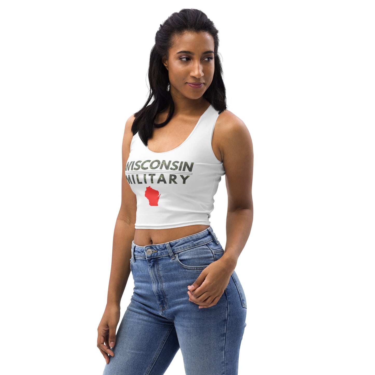 Wisconsin Military Crop Top