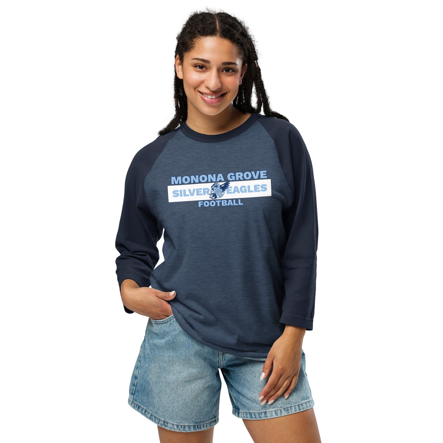 Monona Grove Football 3/4 Sleeve Tee