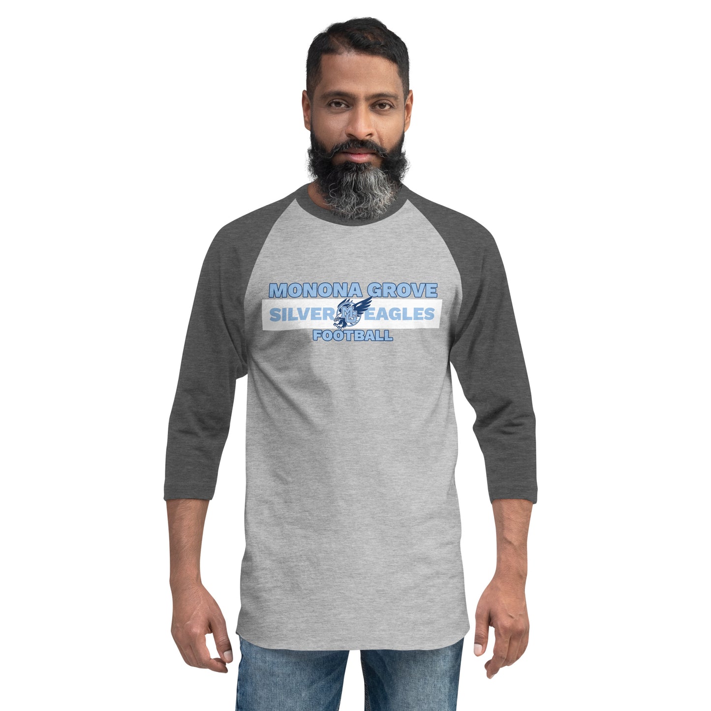 Monona Grove Football 3/4 Sleeve Tee