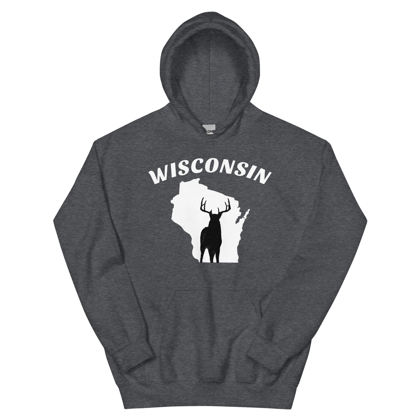 Wisconsin Buck White Hoodie