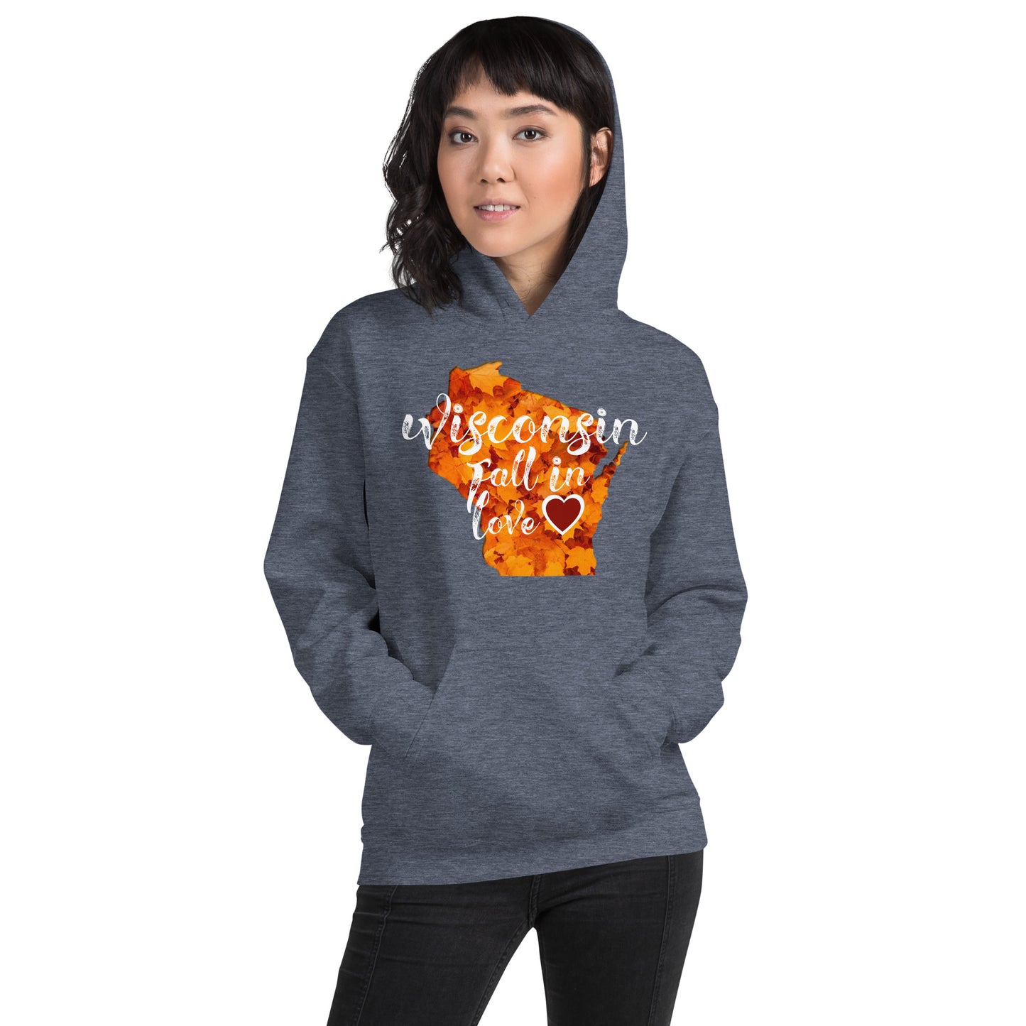 Wisconsin Hoodie Fall In Love