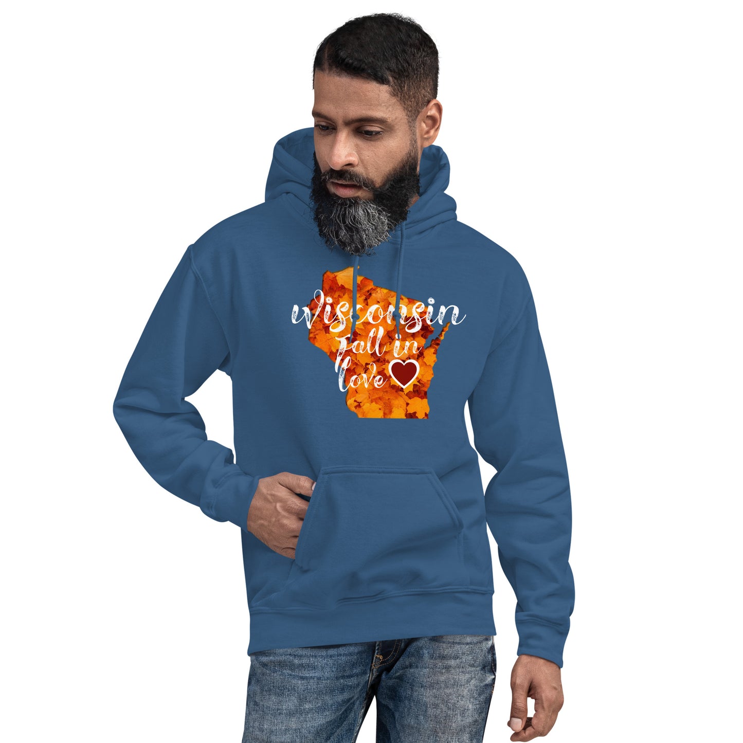 Wisconsin Hoodie Fall In Love