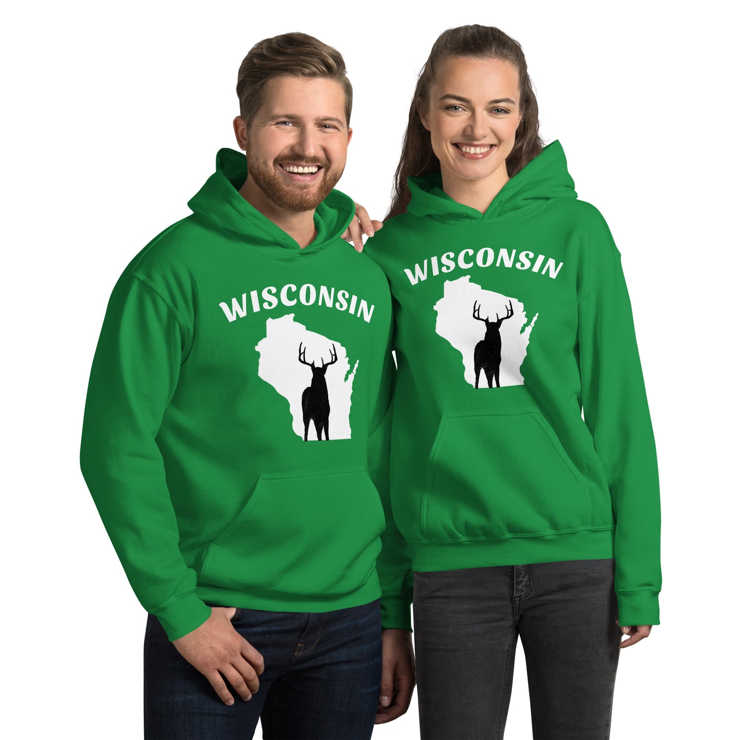 Wisconsin Buck White Hoodie