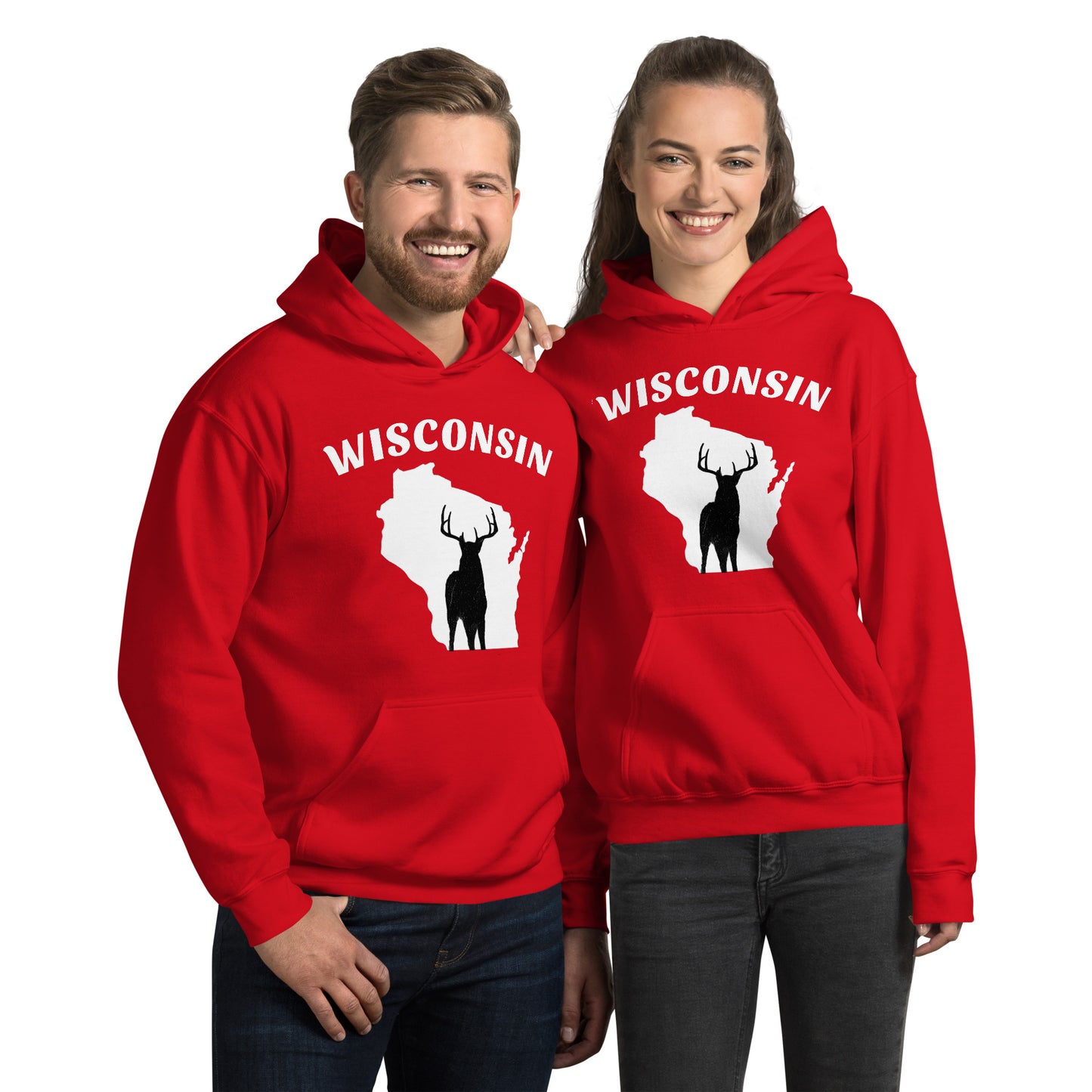 Wisconsin Buck White Hoodie