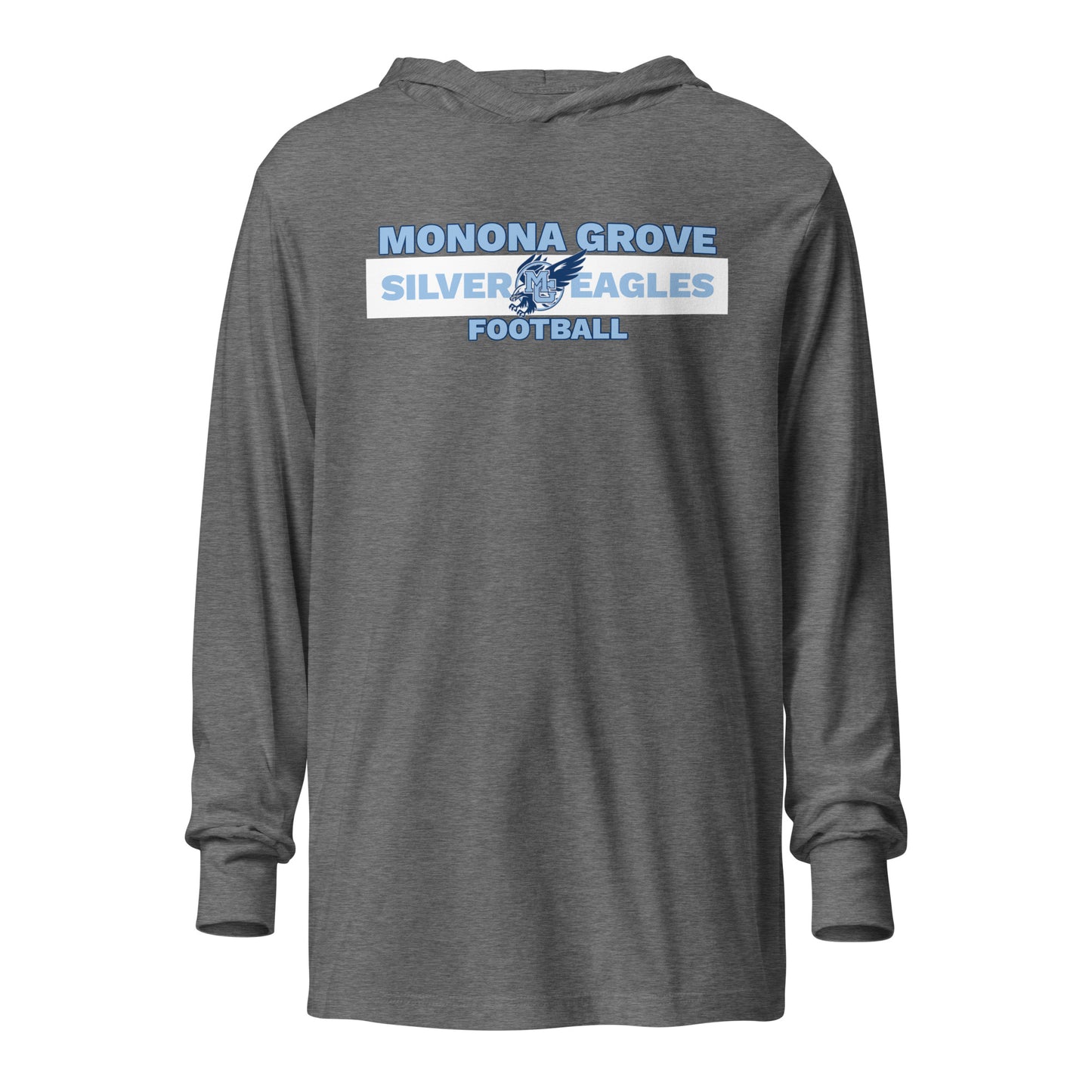 Monona Grove Football Hooded Long-Sleeve Bella Canvas