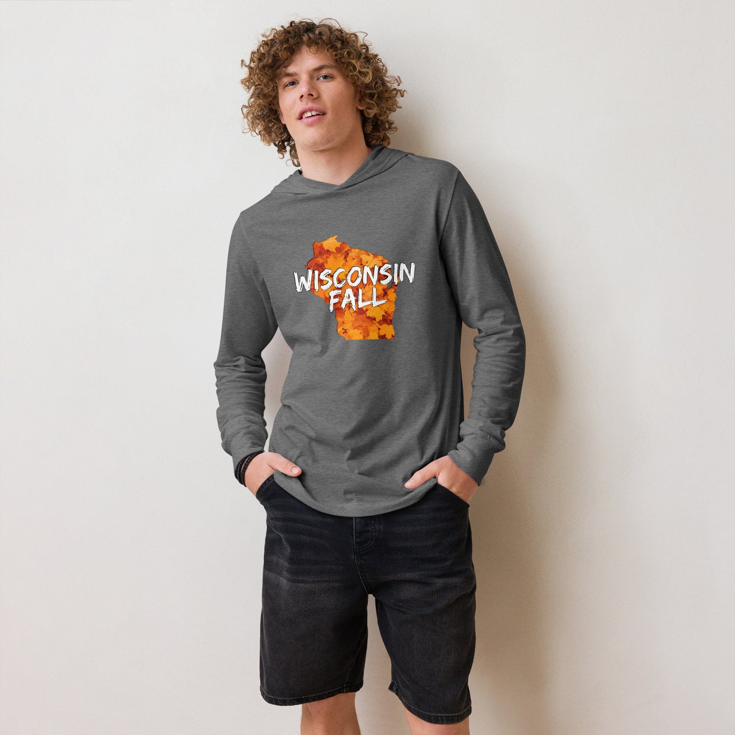 Wisconsin Fall 2.3 Hooded Bella + Canvas Long-Sleeve