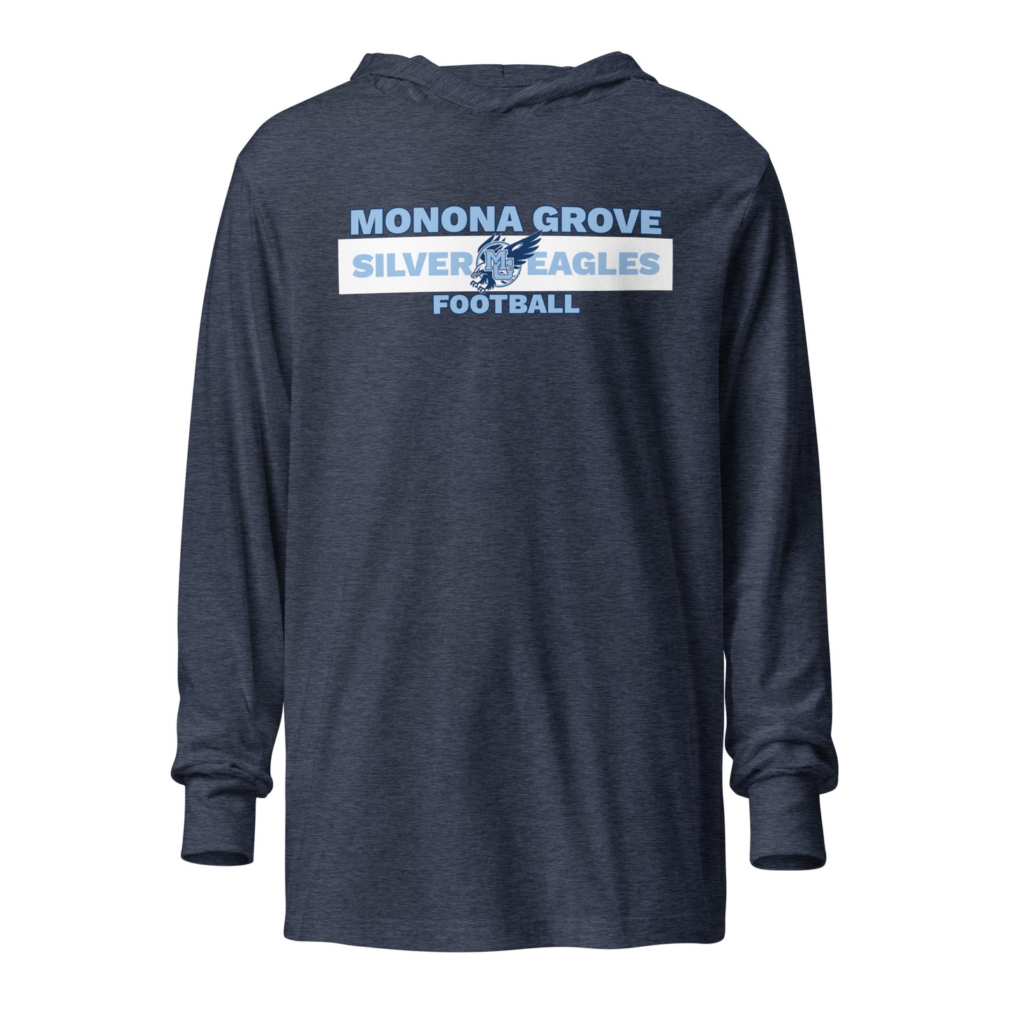 Monona Grove Football Hooded Long-Sleeve Bella Canvas