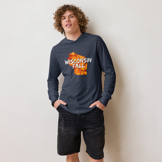 Wisconsin Fall 2.3 Hooded Bella + Canvas Long-Sleeve