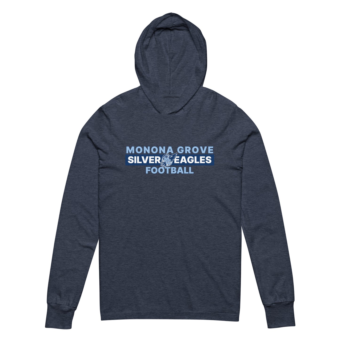 Monona Grove Football 2.3 Hooded Long-Sleeve Bella Canvas