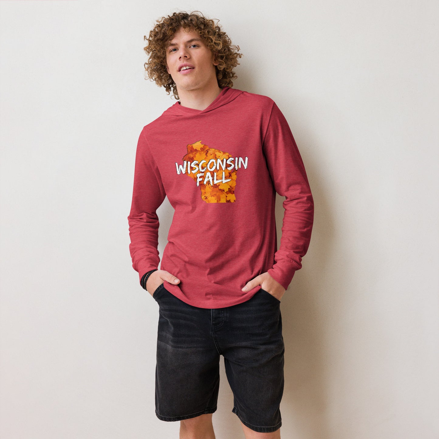 Wisconsin Fall 2.3 Hooded Bella + Canvas Long-Sleeve