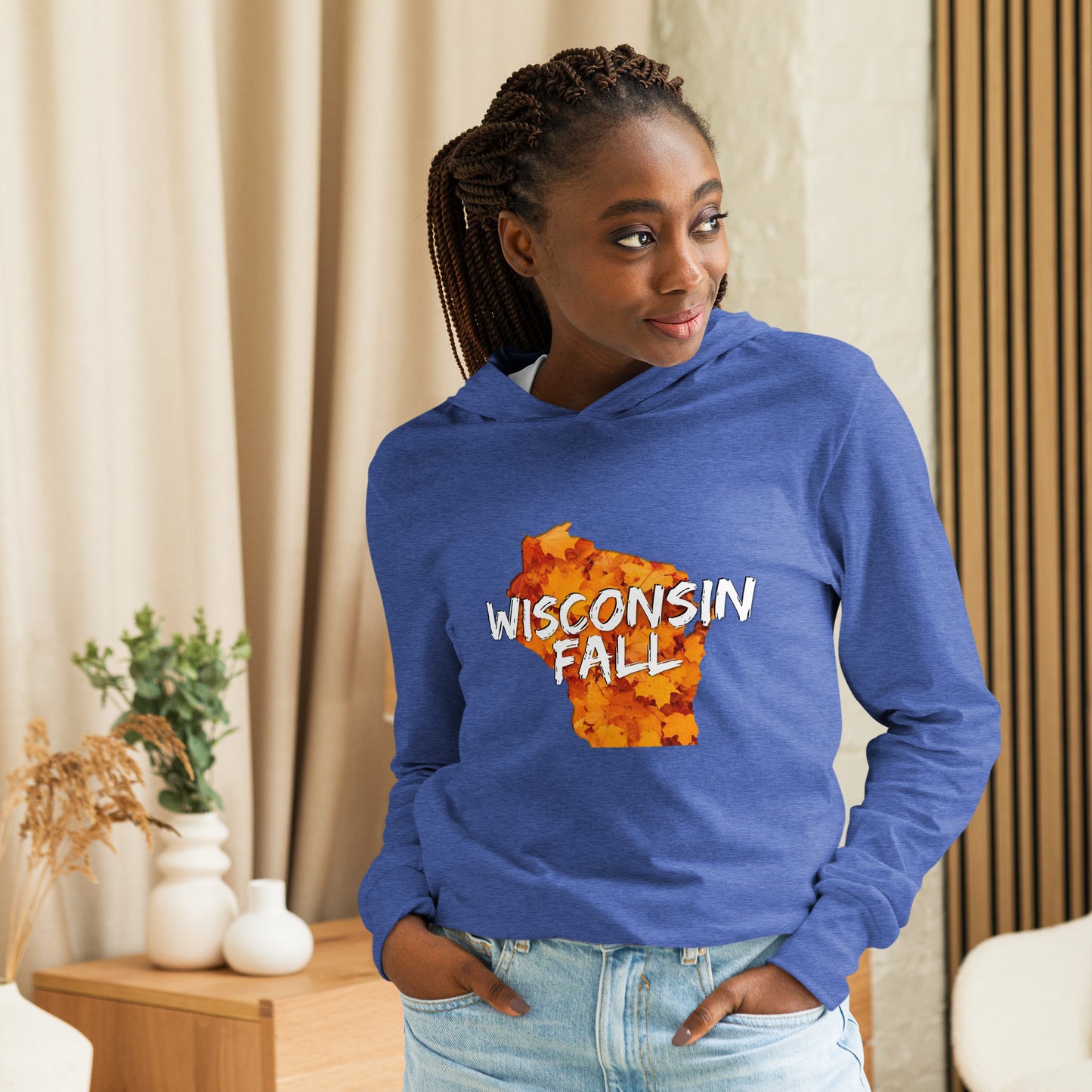 Wisconsin Fall 2.3 Hooded Bella + Canvas Long-Sleeve