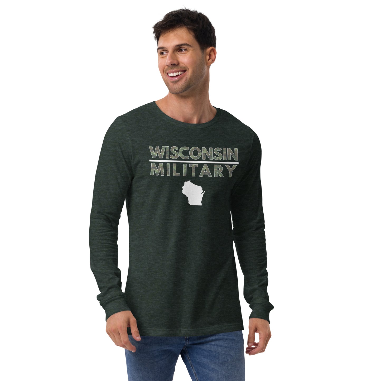 Wisconsin Military Bella + Canvas Long Sleeve T-Shirt