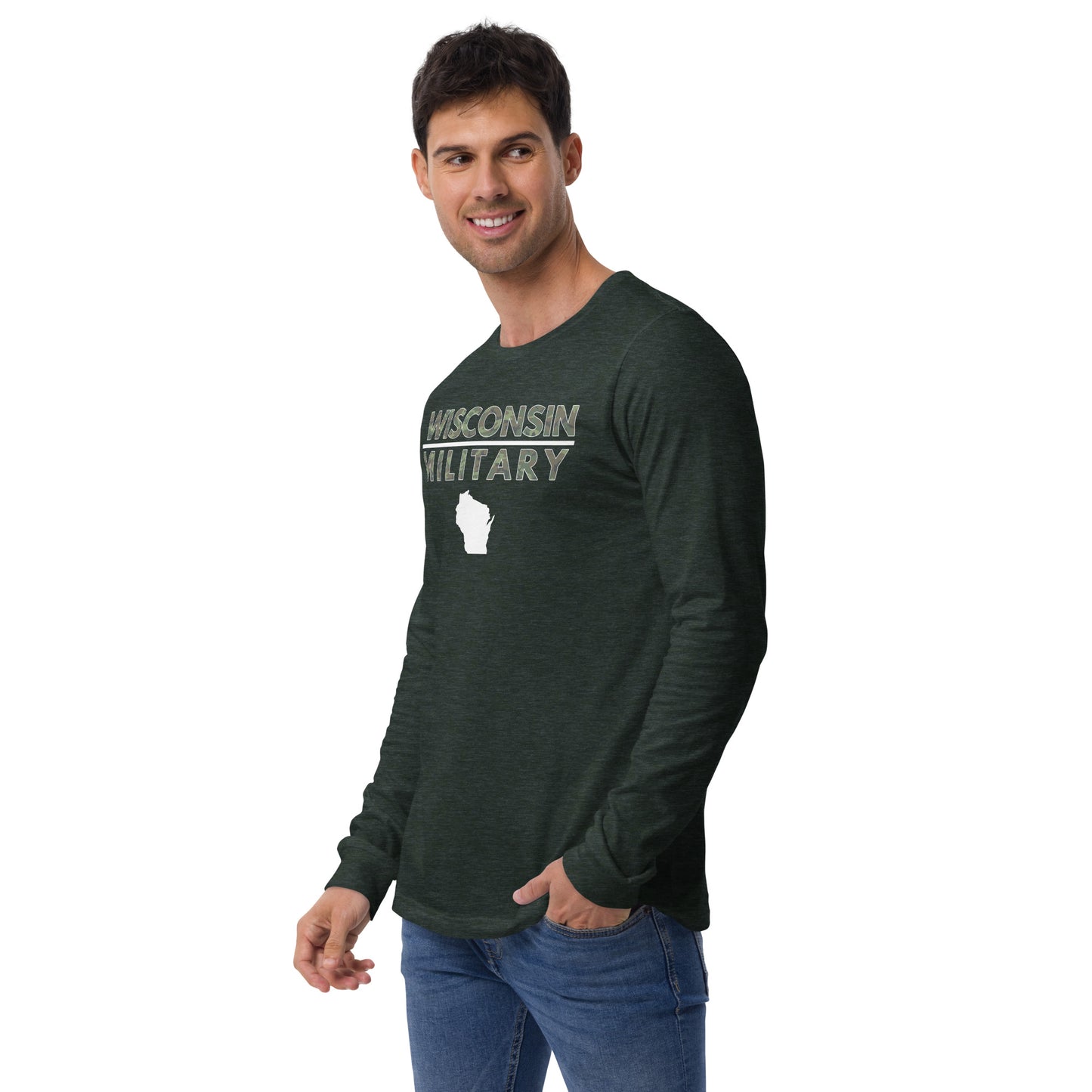 Wisconsin Military Bella + Canvas Long Sleeve T-Shirt