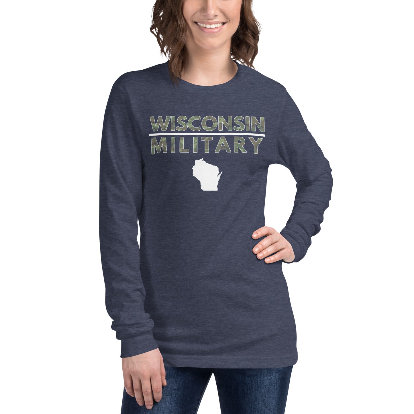 Wisconsin Military Bella + Canvas Long Sleeve T-Shirt