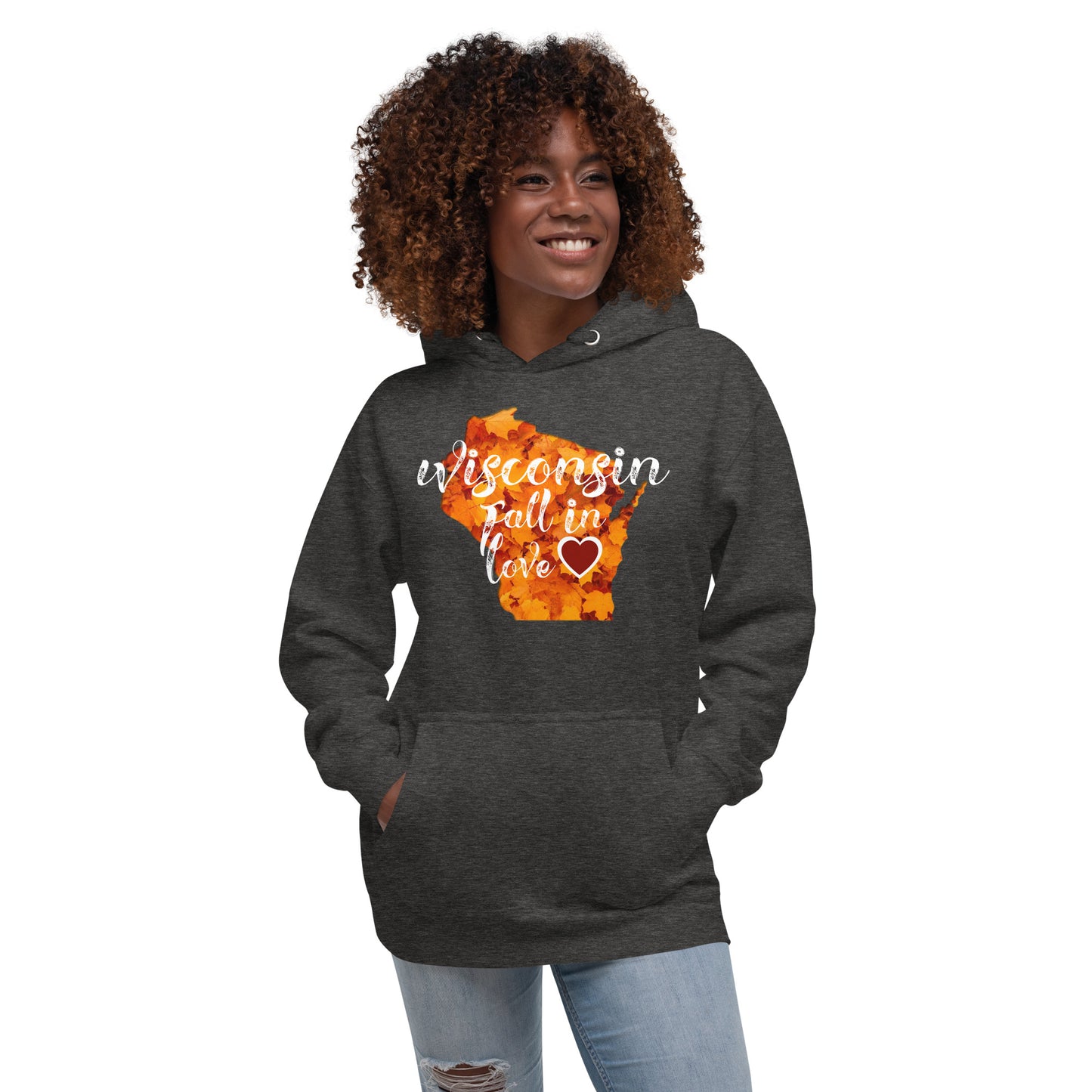 Wisconsin Premium Hoodie Fall In Love