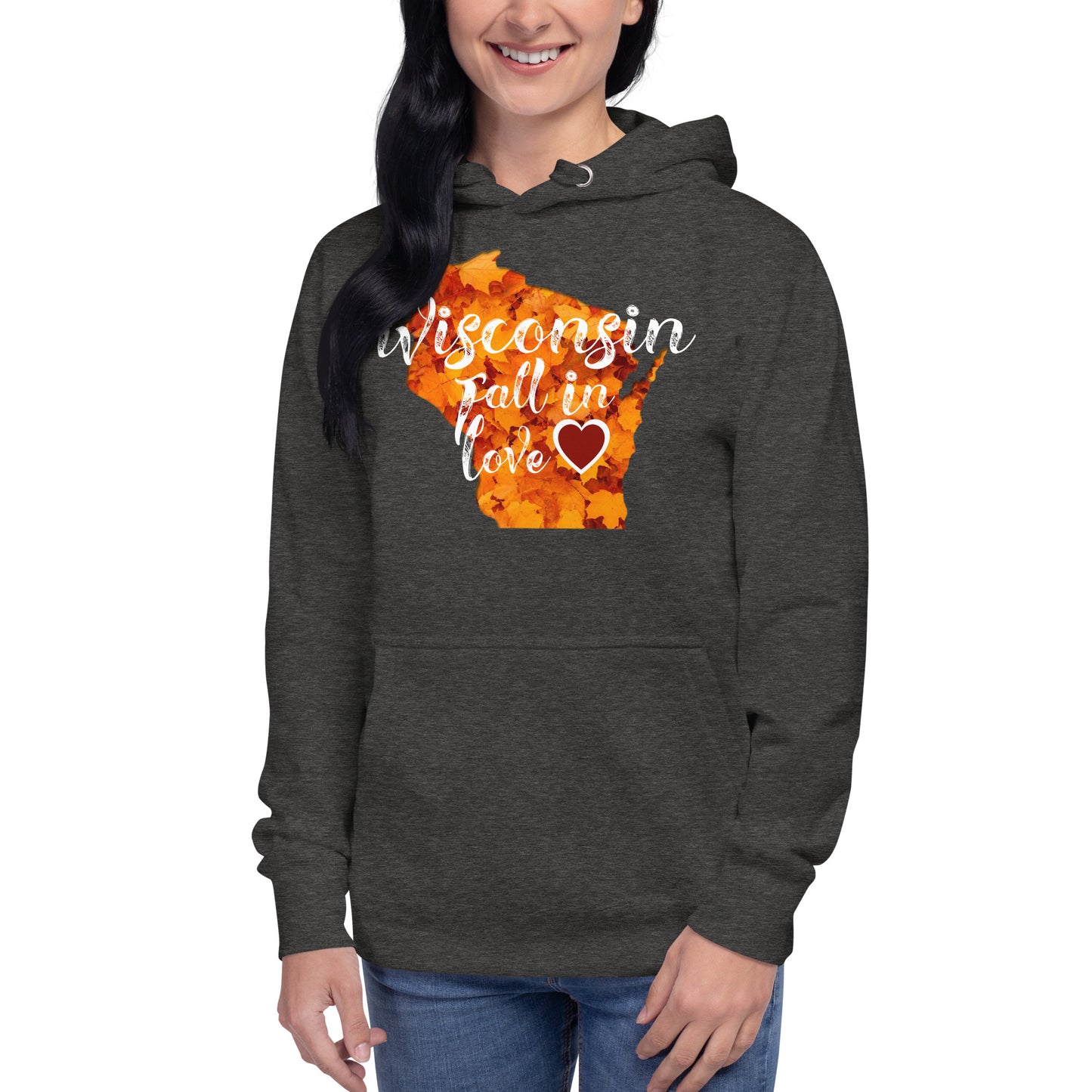 Wisconsin Premium Hoodie Fall In Love