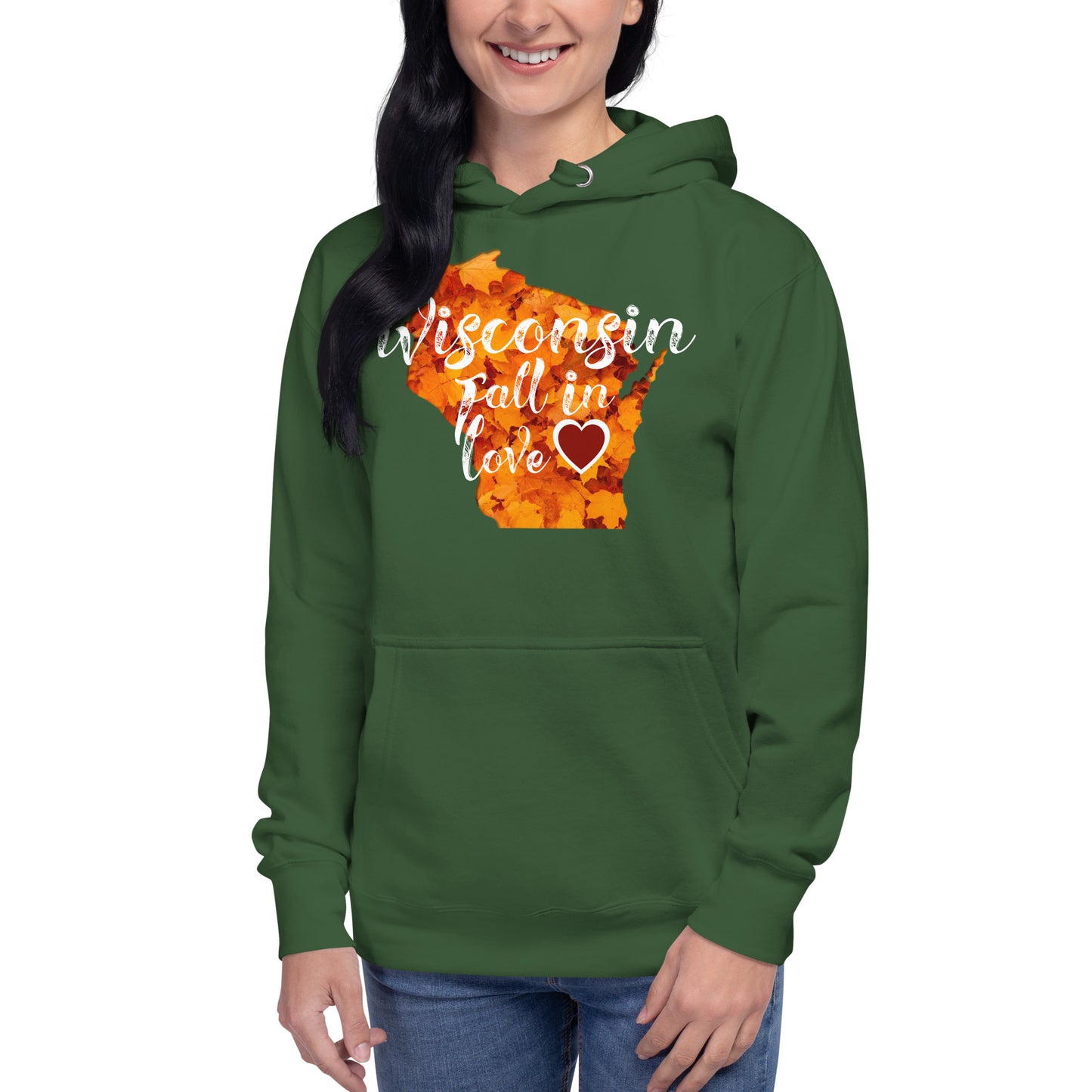 Wisconsin Premium Hoodie Fall In Love