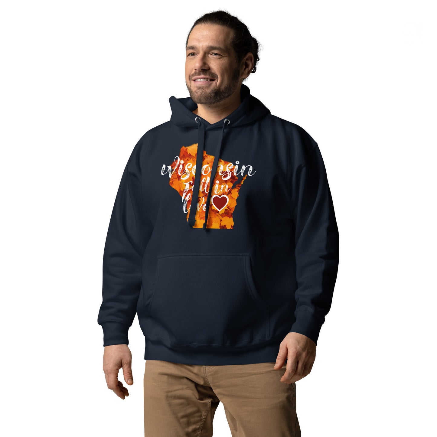 Wisconsin Premium Hoodie Fall In Love