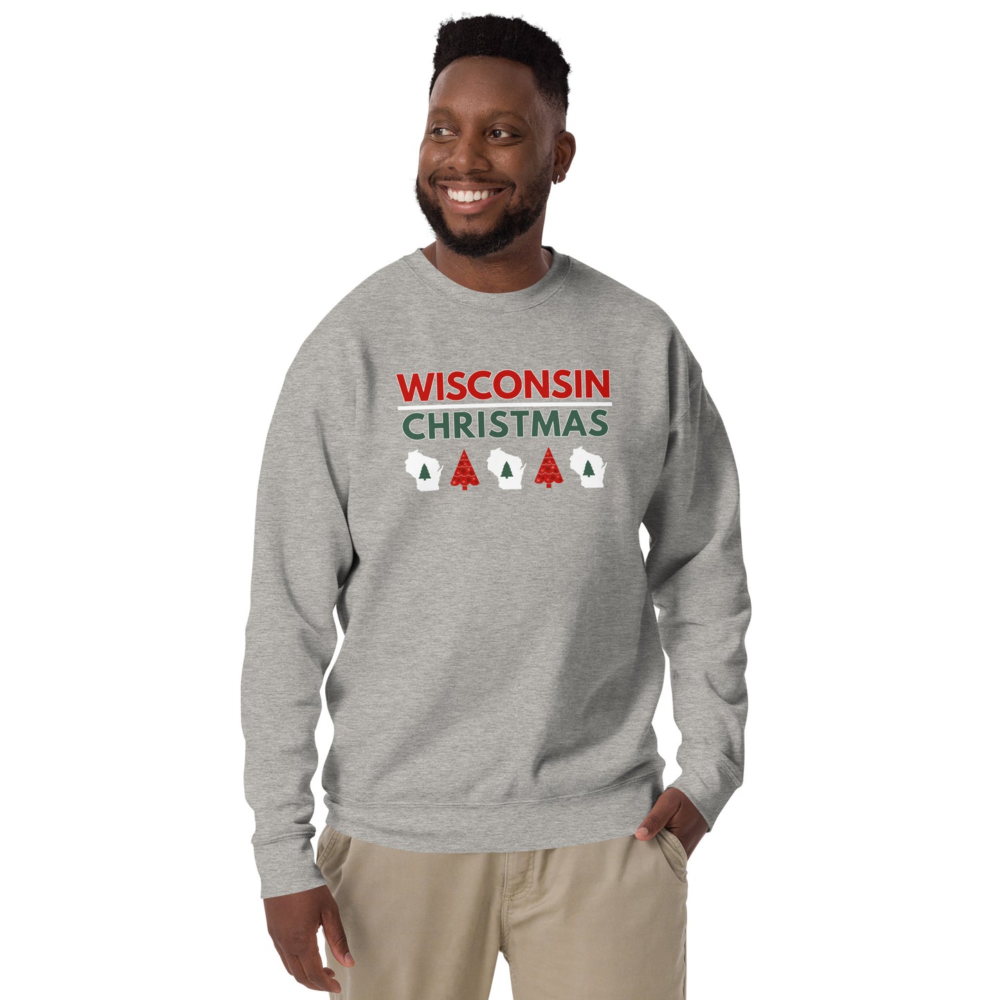 Wisconsin Christmas Tree Premium Sweatshirt