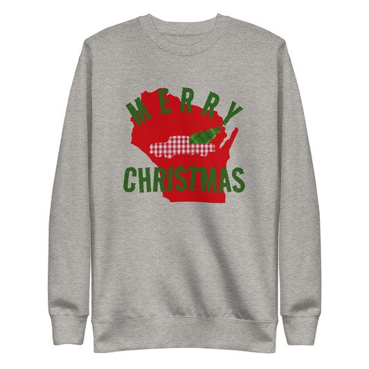 Wisconsin Merry Christmas 2.3 Premium Sweatshirt