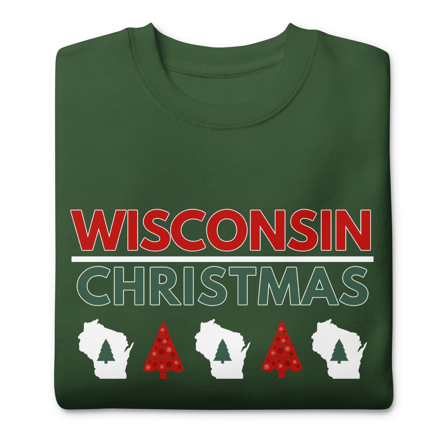 Wisconsin Christmas Tree Premium Sweatshirt