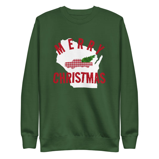 Wisconsin Merry Christmas Premium Sweatshirt