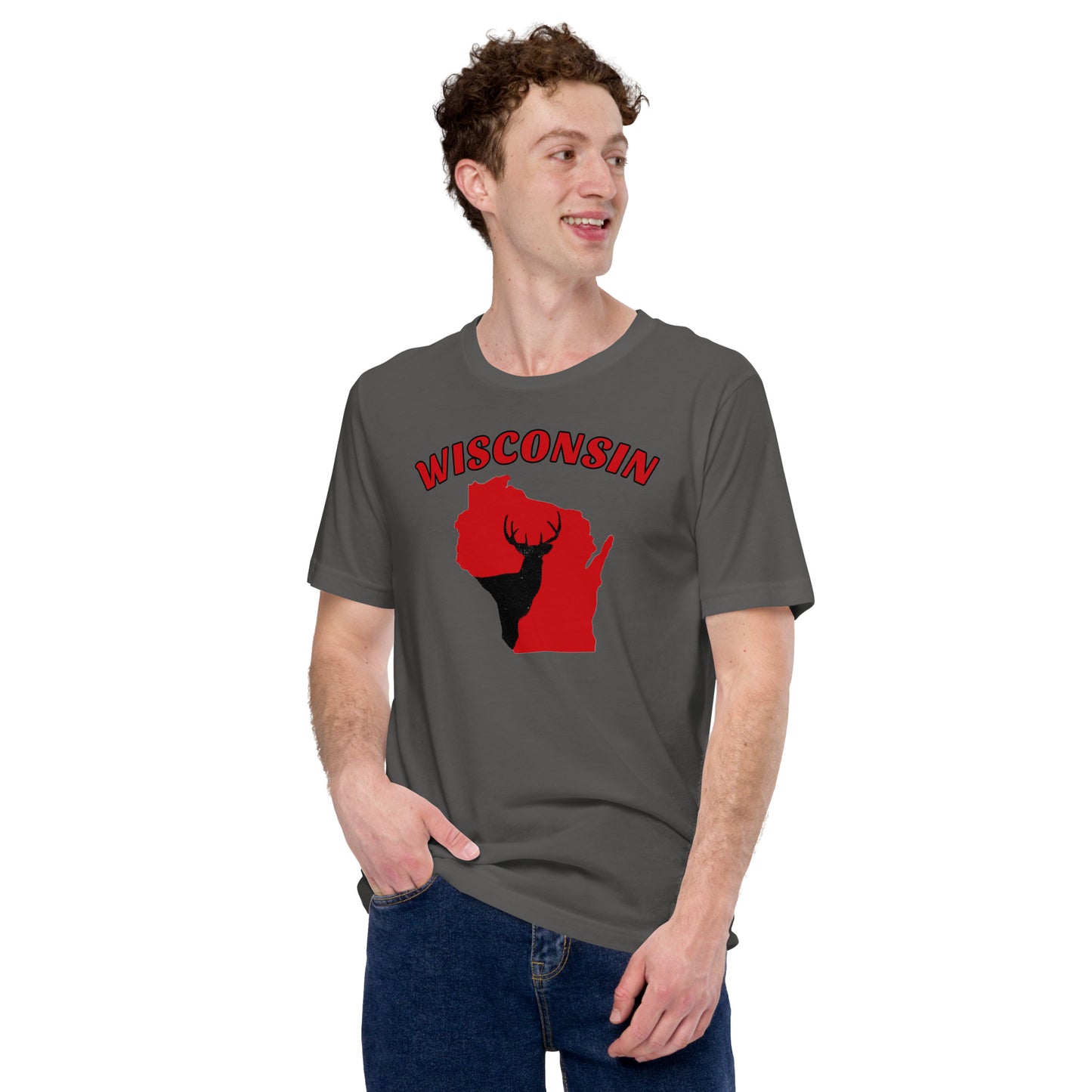 Wisconsin Hunter Red Bella + Canvas T-Shirt