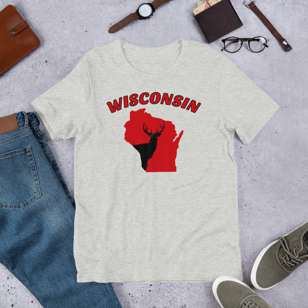 Wisconsin Hunter Red Bella + Canvas T-Shirt