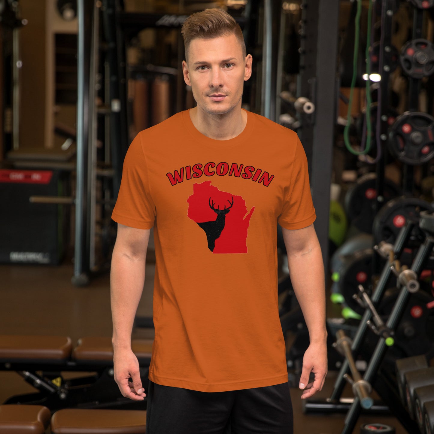 Wisconsin Hunter Red Bella + Canvas T-Shirt