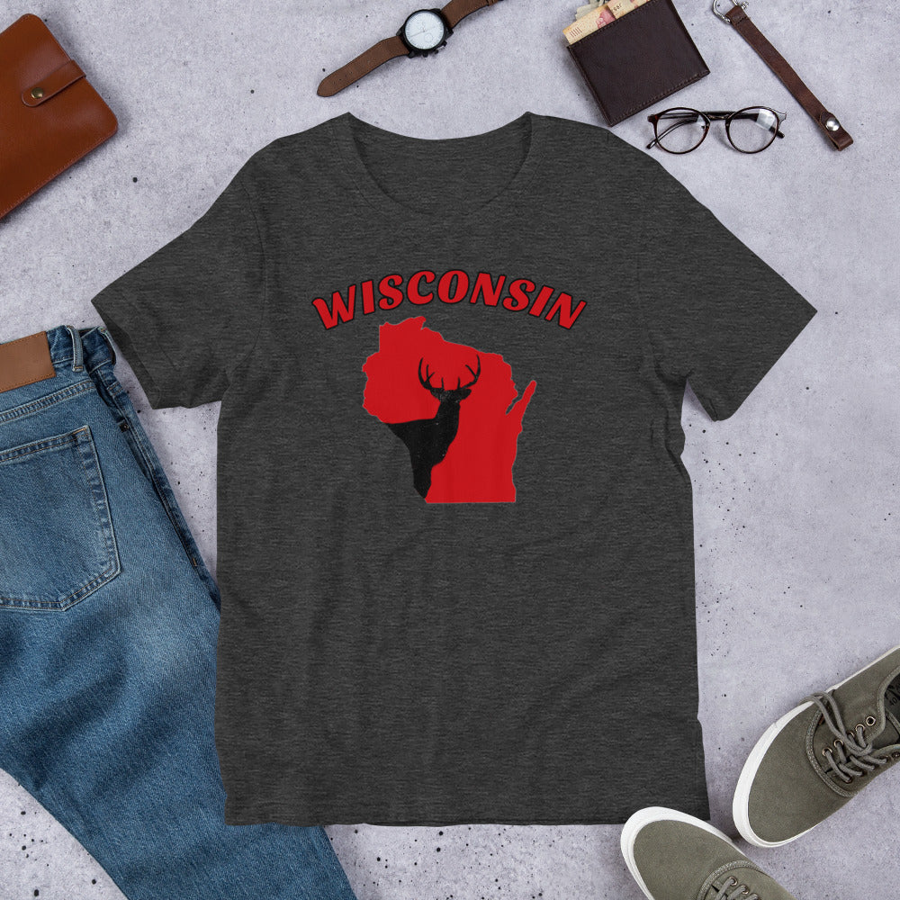 Wisconsin Hunter Red Bella + Canvas T-Shirt