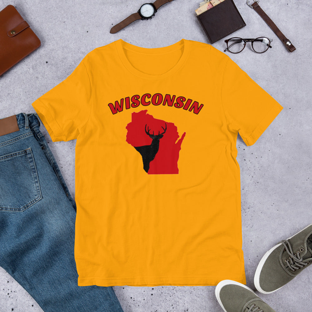 Wisconsin Hunter Red Bella + Canvas T-Shirt