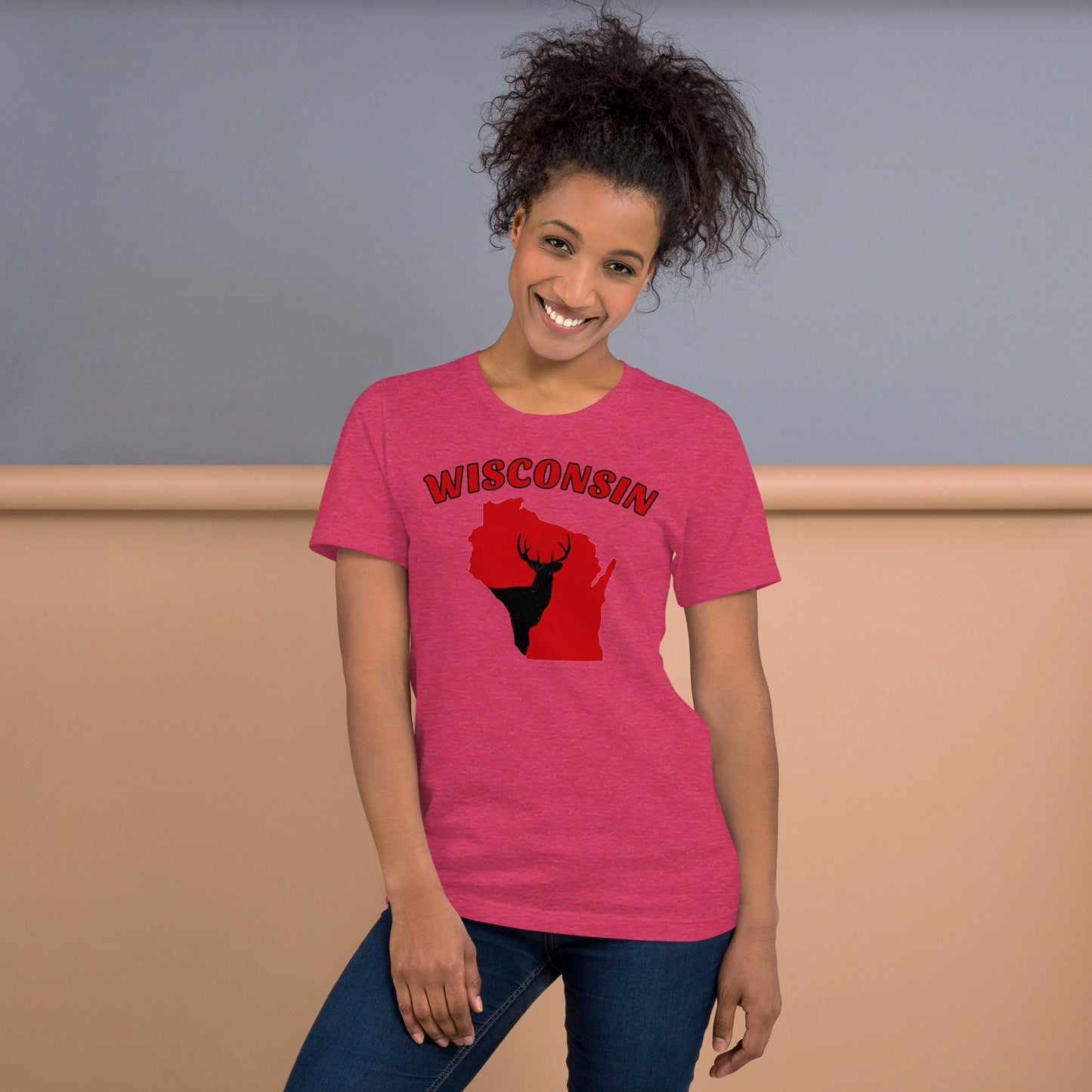 Wisconsin Hunter Red Bella + Canvas T-Shirt