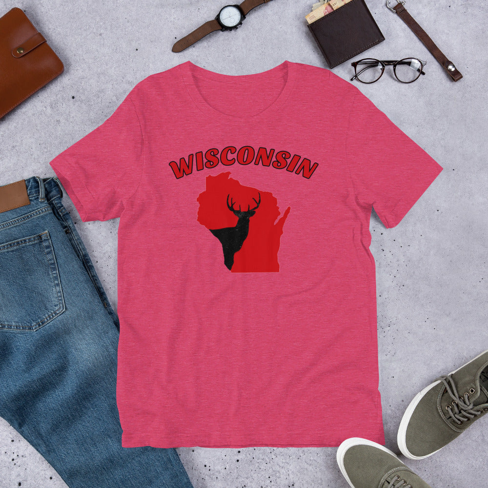 Wisconsin Hunter Red Bella + Canvas T-Shirt