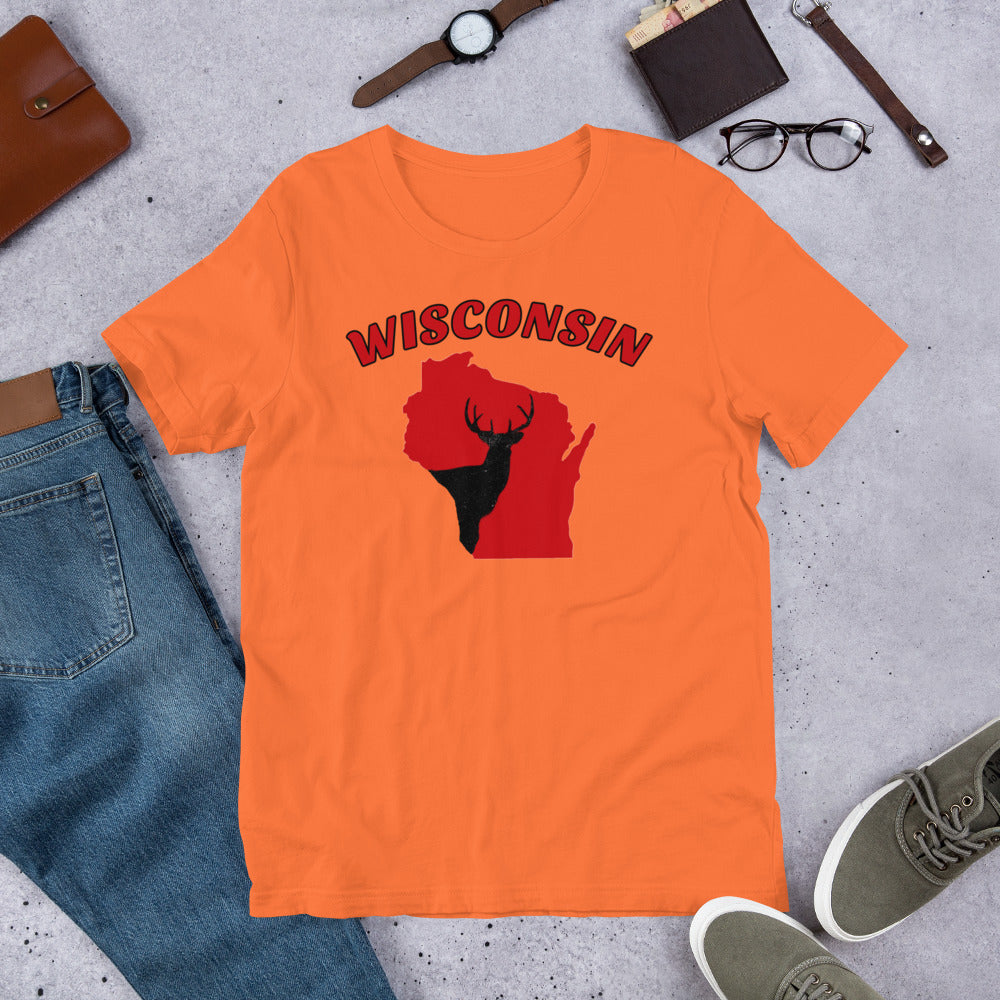 Wisconsin Hunter Red Bella + Canvas T-Shirt