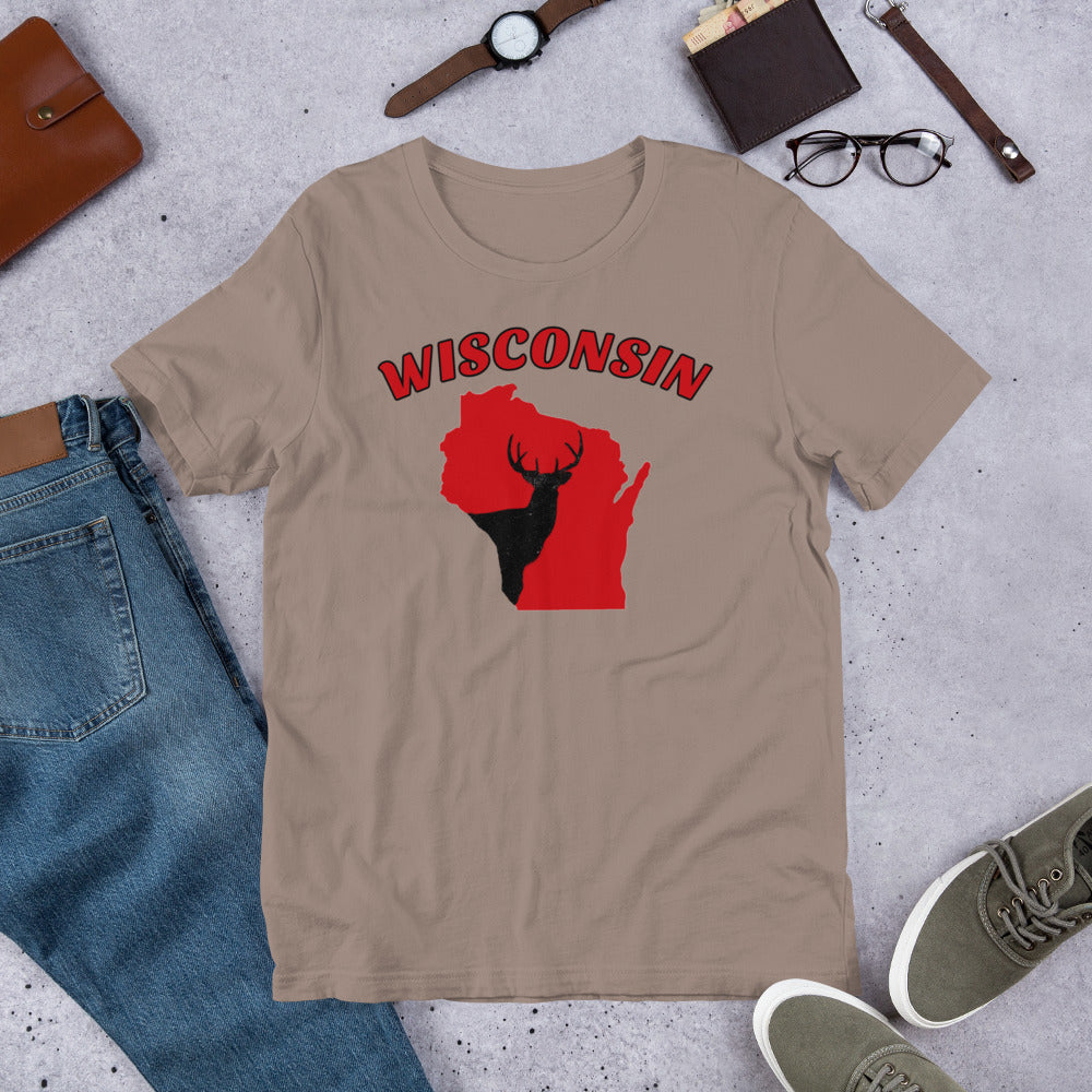 Wisconsin Hunter Red Bella + Canvas T-Shirt