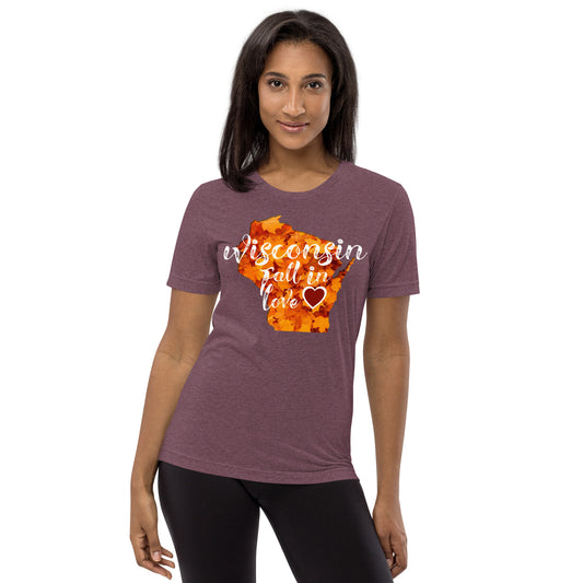 Wisconsin T-Shirt Bella + Canvas Fall In Love