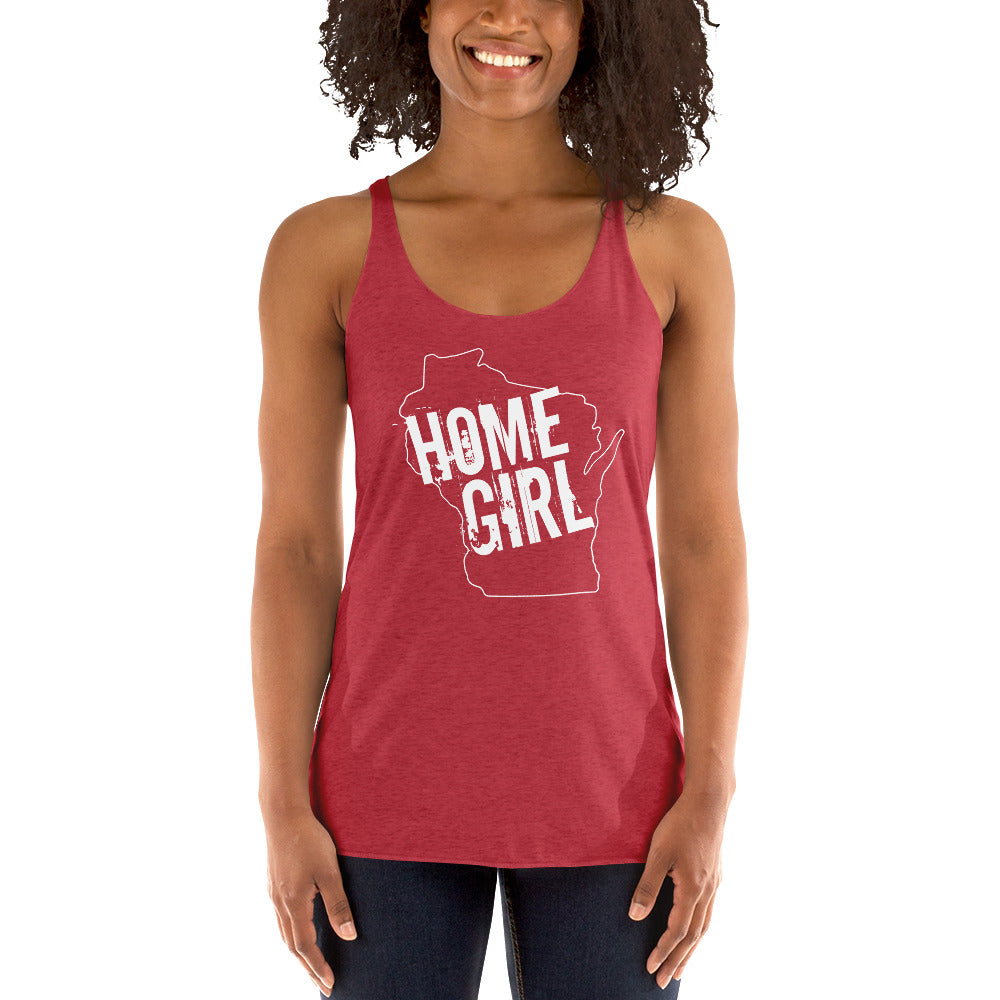 Wisconsin Home Girl Racerback Tank