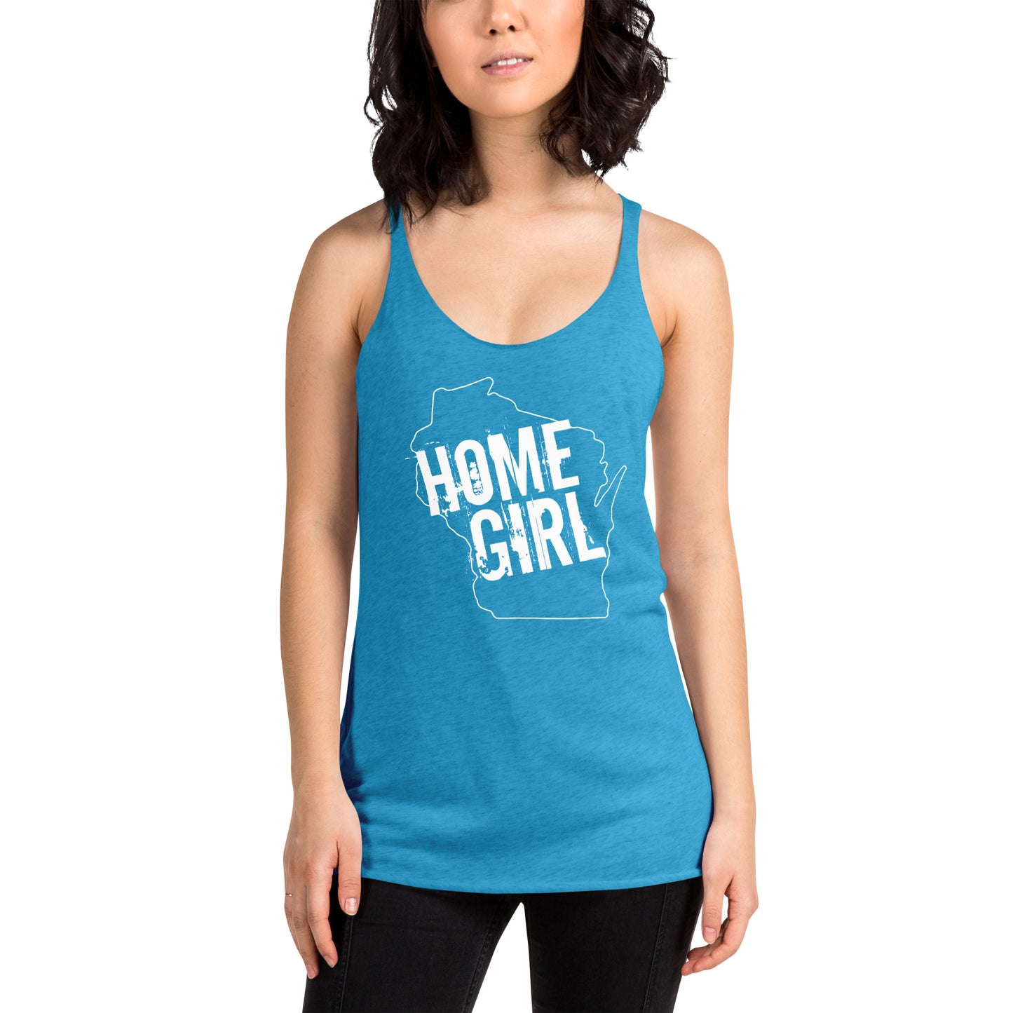 Wisconsin Home Girl Racerback Tank