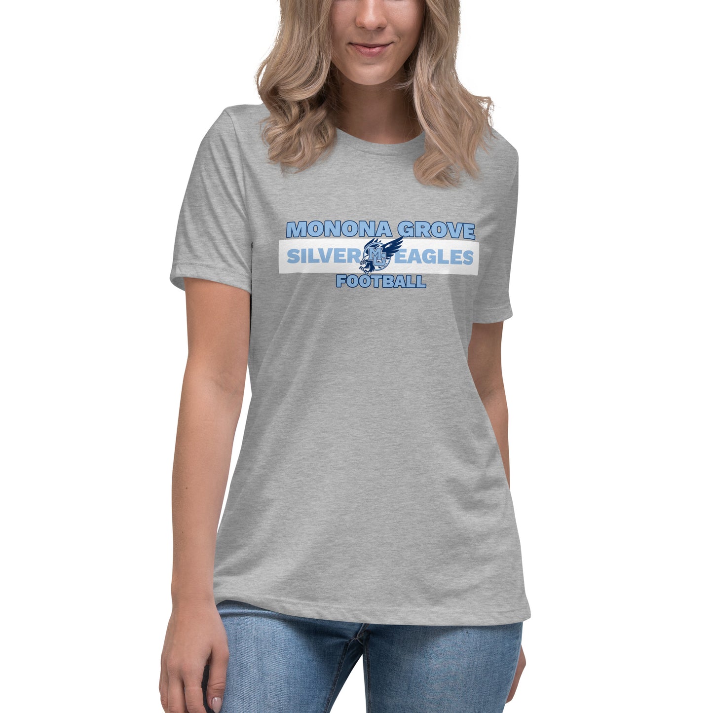 Monona Grove Football Women's Relaxed Bella + Canvas T-Shirt