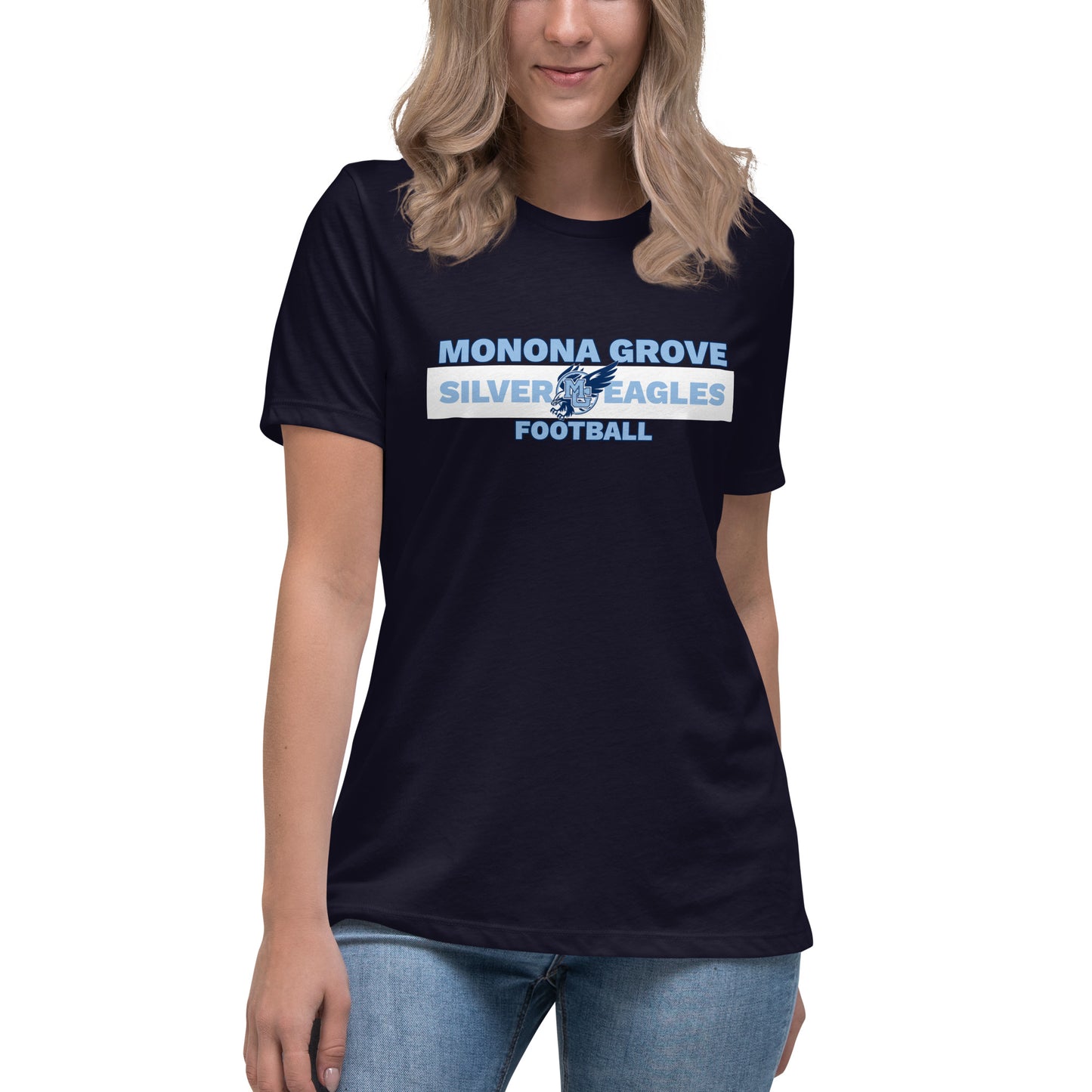 Monona Grove Football Women's Relaxed Bella + Canvas T-Shirt