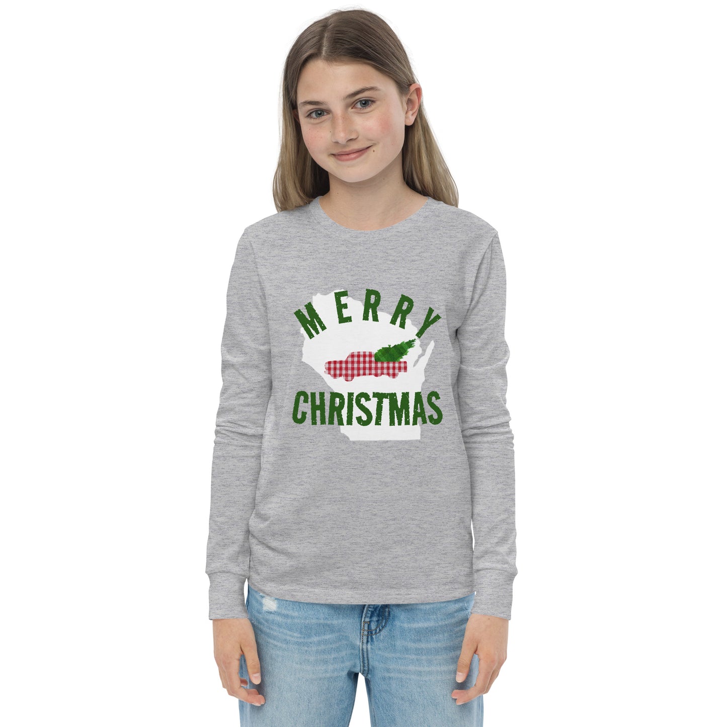 Wisconsin Merry Christmas 23 Youth Long Sleeve