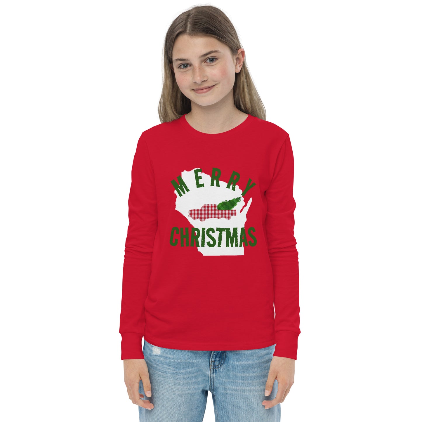 Wisconsin Merry Christmas 23 Youth Long Sleeve